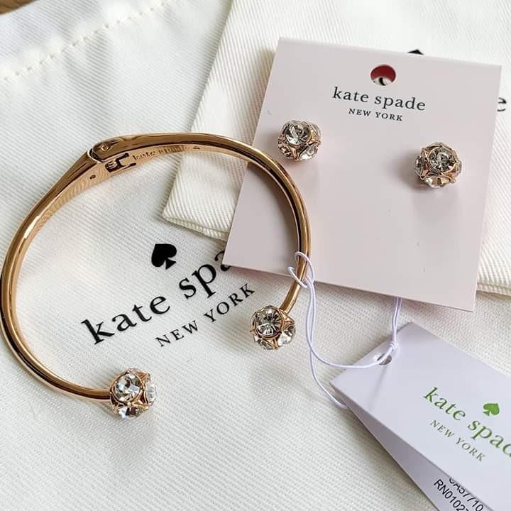 Orig Kate Spade Lady Marmalade Stud Earrings and Open Cuff Set, Women's  Fashion, Jewelry & Organizers, Bracelets on Carousell