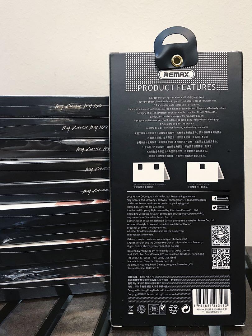 [Original] Remax Portable Cooling Mini Stand For Notebook Laptop Phone