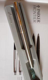 Parker Frontier GT stainless  steel Rollerball pen  UK made (without  refill)