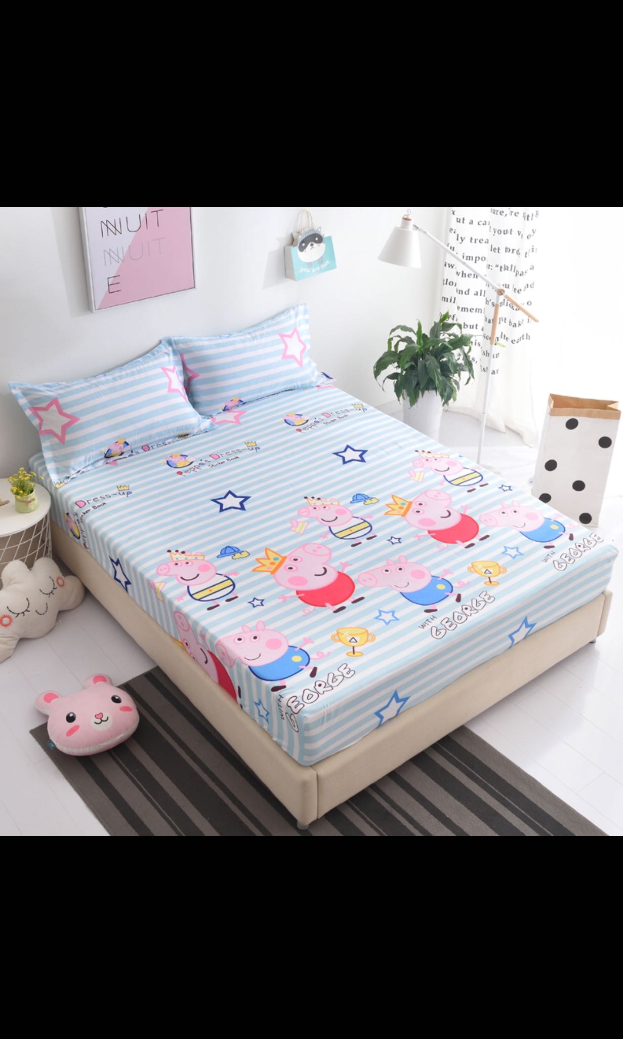 Peppa Pig Bedsheet Set Furniture Beds Mattresses On Carousell