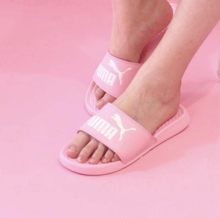 Puma slides pink discount