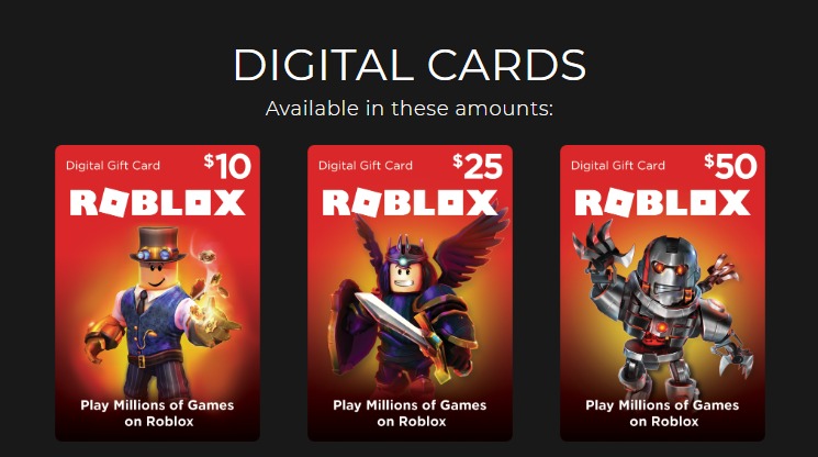 Quanto vem no gift card 50 roblox