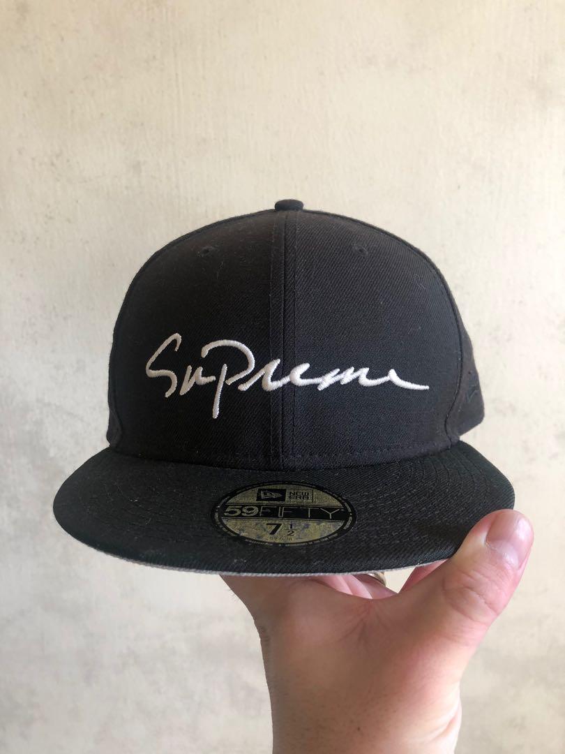supreme classic script new era cap