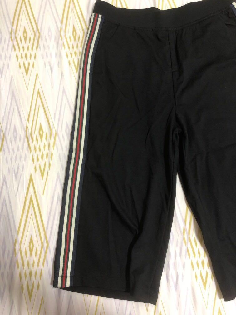 three quarter track pants womens