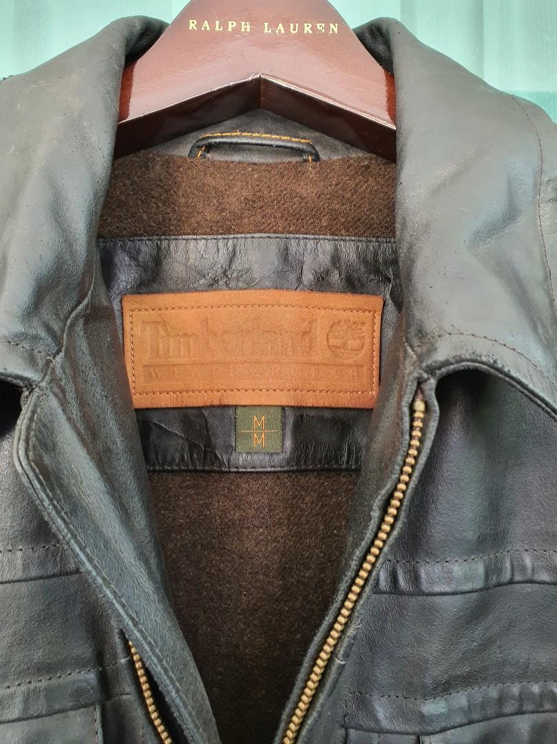 Timberland Cowhide Weathergear Leather Jacket Men s Fashion Tops