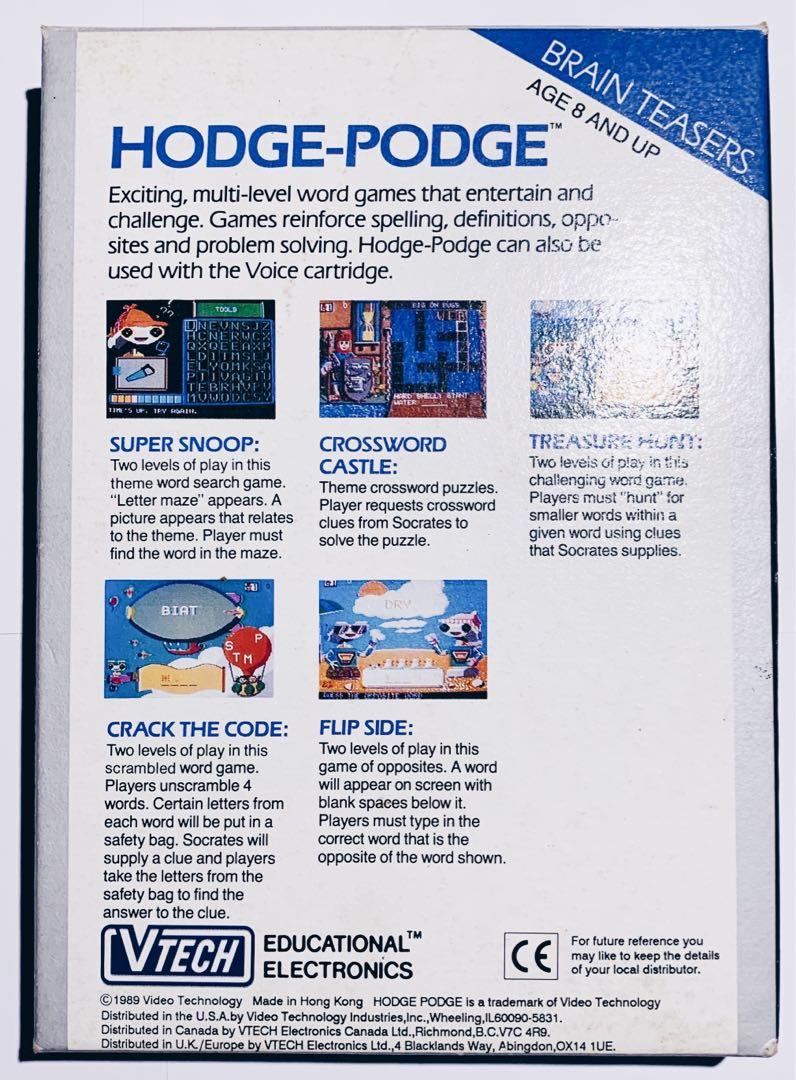 Vintage VTech Socrates Educational Video System HodgePodge Gaming