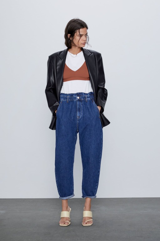 baggy paperbag jeans