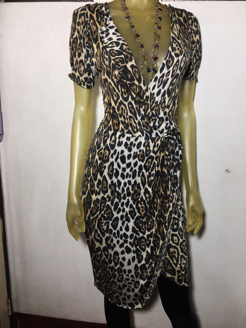 leopard print asymmetrical dress