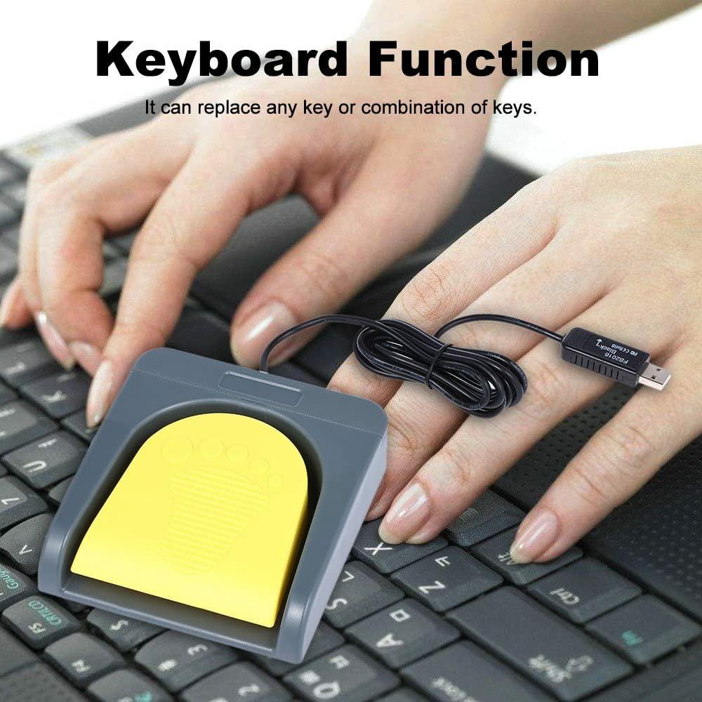 1287) Docooler PCsensor USB Single Foot Switch Control One Key Customized Computer Keyboard