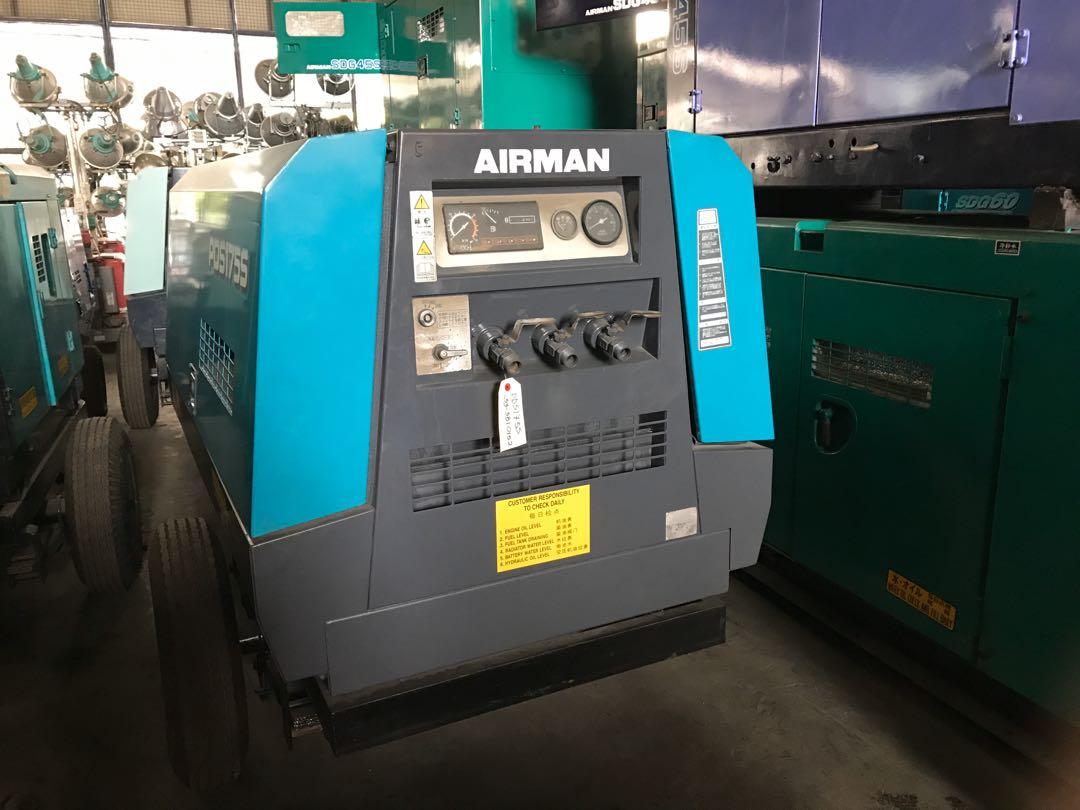 Airman 175 cfm Air Compressor (Category: Construction Tools & Equipment) located in Manila. Submitted by santiago0721 (Listing ID 1004831492, Image 2). Description: 5 units available 175 cfm air compressor Brand: Airman (Japan) Free delivery within Metro Manila Units are slightly use witg low operating units, ready for testing Call us for appointment..