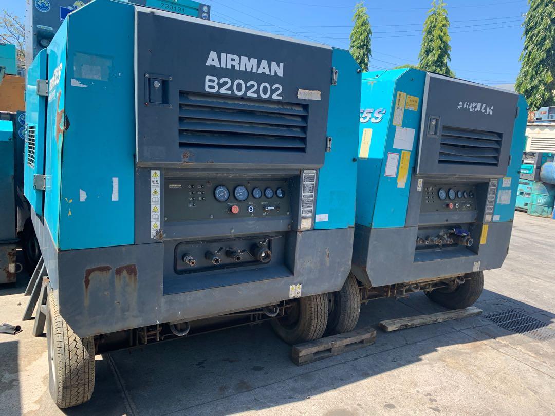Airman Compressor 655 cfm (Category: Construction Tools & Equipment) located in Manila. Submitted by santiago0721 (Listing ID 1004833019, Image 3). Description: Airman Japan Model: PDS655 (655 cfm capacity) Slightly used unit with low operating hour Pressure: 100 psi Ready for testing and demo Free delivery within Metro Manila area only.