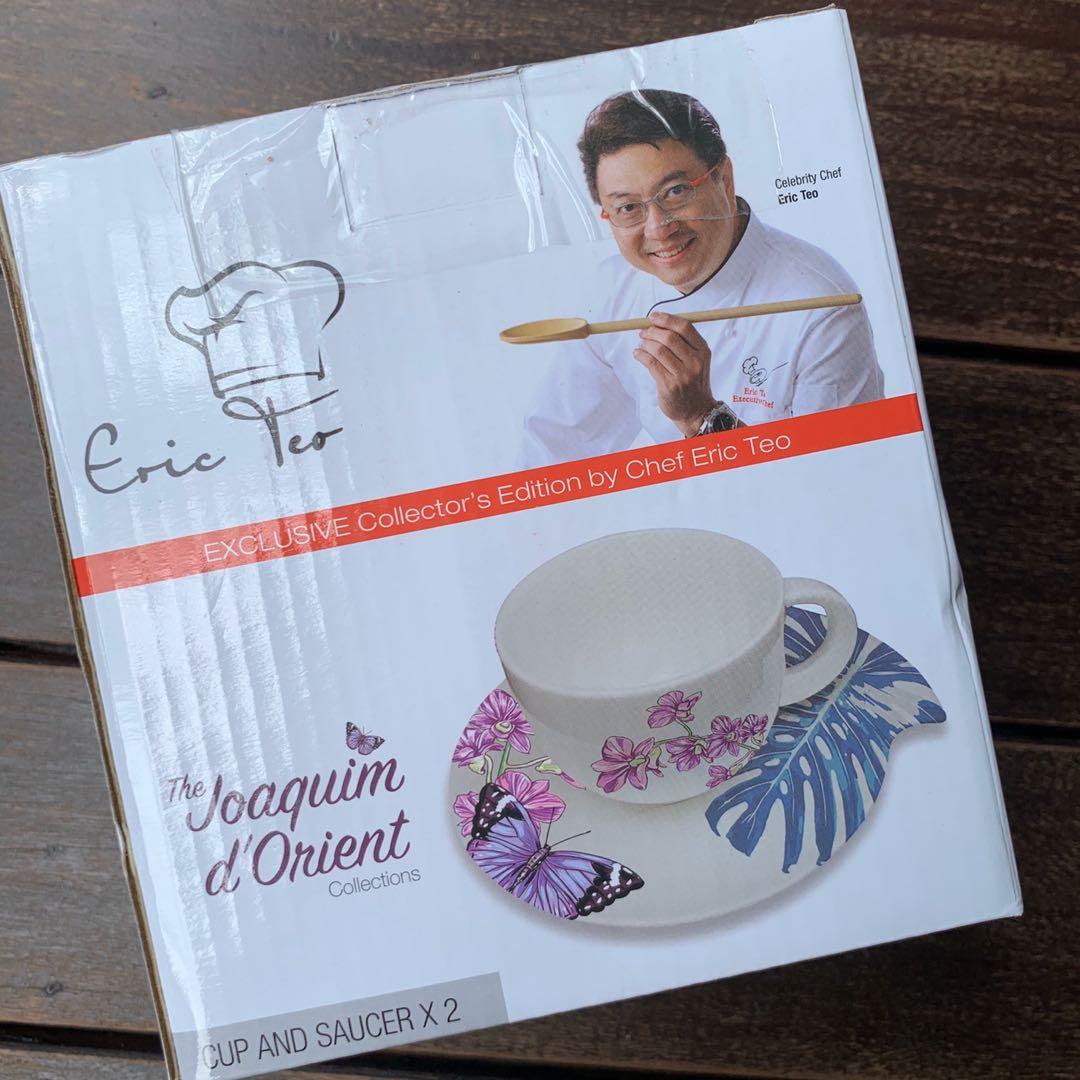Brand New Chef Eric Teo 220ml Joaquim D Orient Orchid Coffee Cup And Saucer Set Home Appliances Kitchenware On Carousell