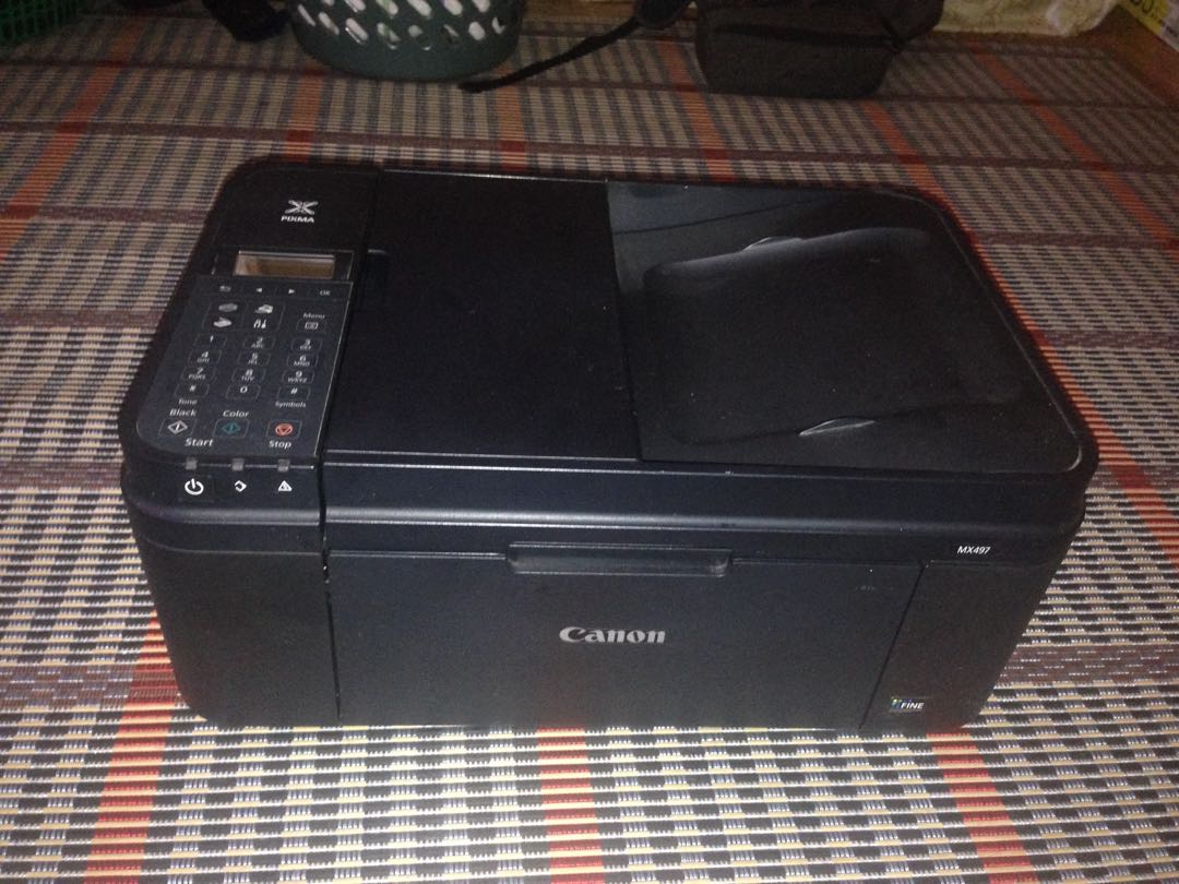 Canon Pixma Mx497 All In One Inkjet Printer Electronics Computer Parts Accessories On Carousell Canon pixma manuals mx490 series scanning multiple documents at one time from the adf auto document feeder :