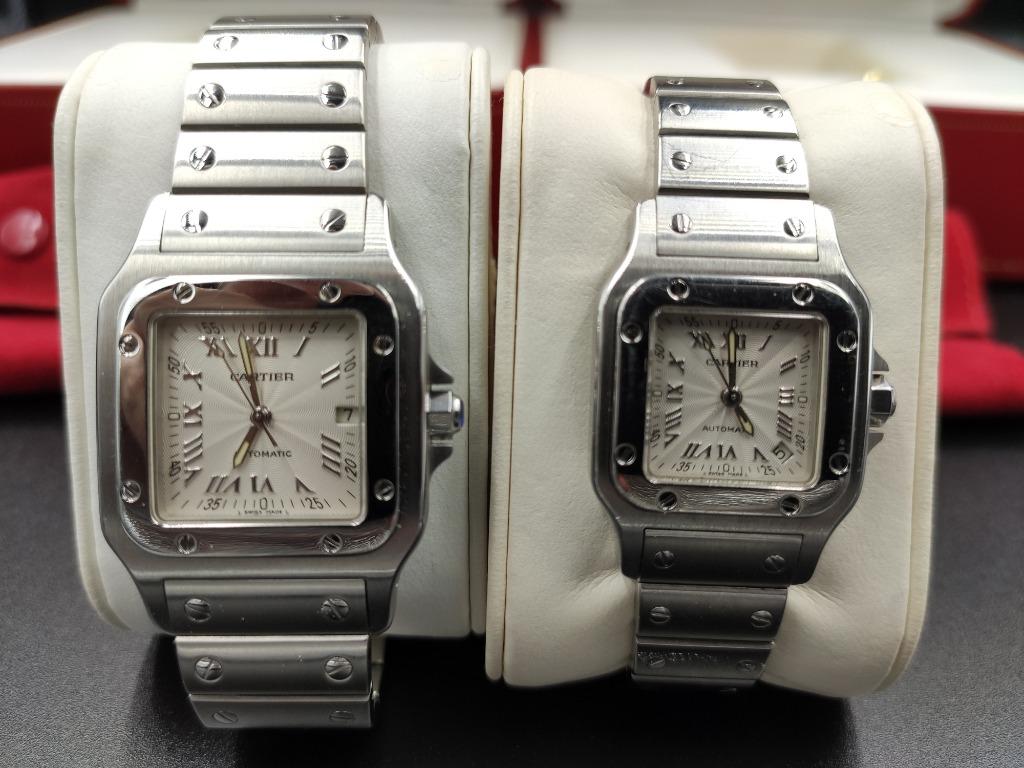 Cartier Santos Galbee Pair Luxury Watches On Carousell