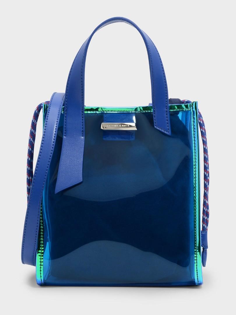 Charles keith store blue bag