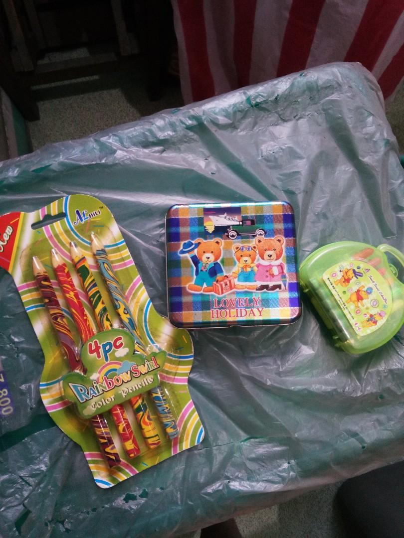 Coloring materials (Category: Craft Supplies & Tools) located in Manila. Submitted by daisythejane (Listing ID 1004862052, Image 2). Description: Take-all coloring materials : 1. Sealed pack of rainbow color pencils (jumbo size) 2. Colored markers (mini size) 3. Crayola (used and unused) with can container Mode of payment : Bdo, bpi or gcash Shipping via grab lalamove angkas or courier of choice c /o buyer.