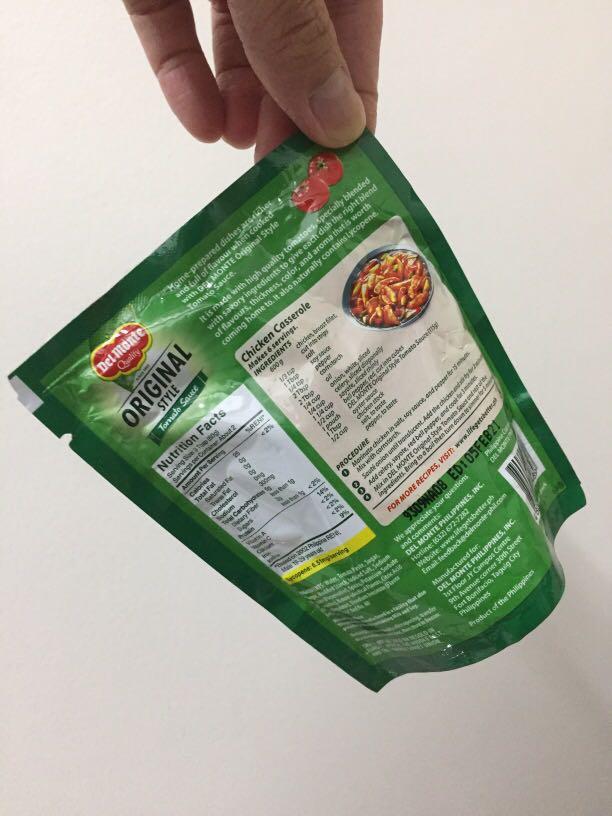 Del Monte Original Tomato Sauce 115g, Food & Drinks, Packaged ...