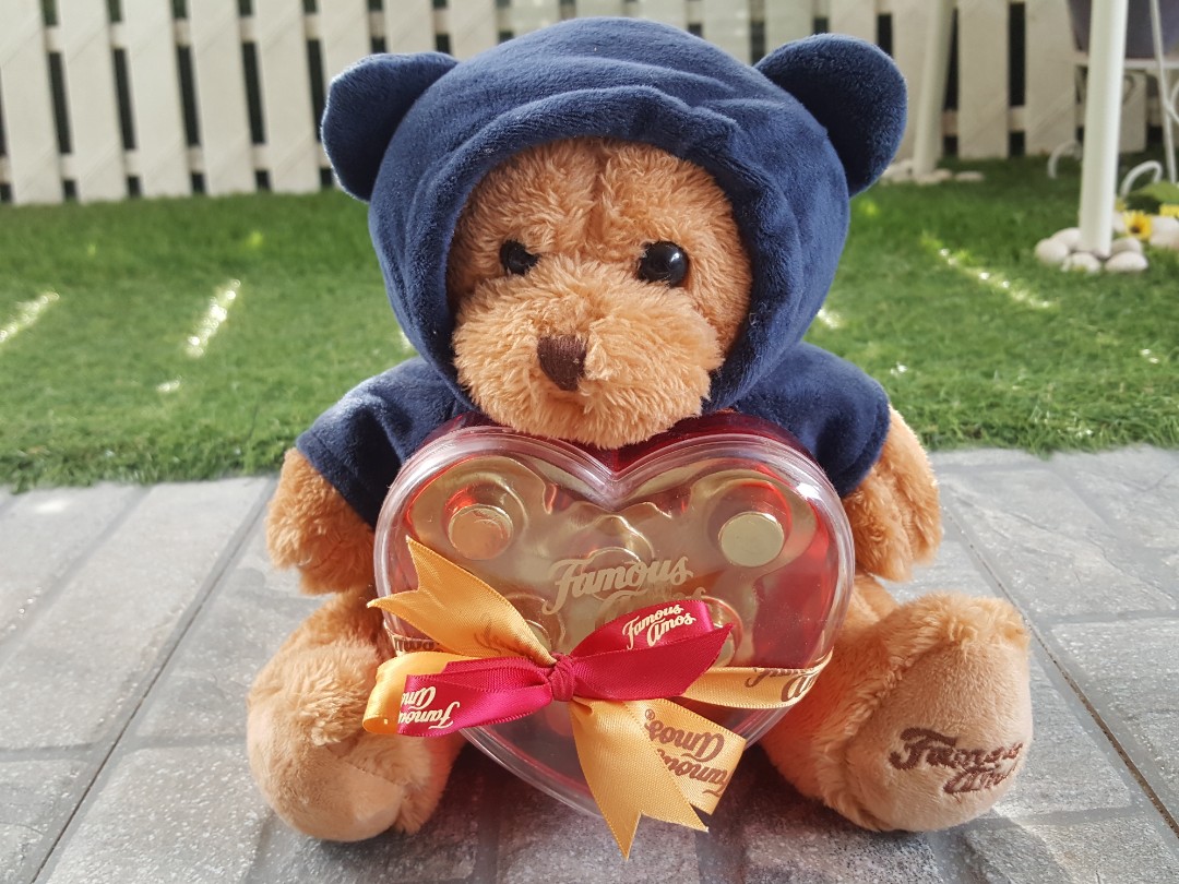 Famous Amos teddy bears