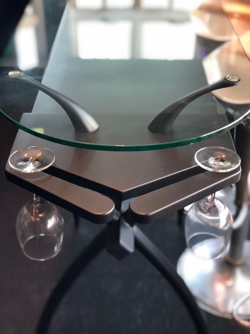 Glass top bar table, Furniture & Home Living, Furniture, Tables & Sets