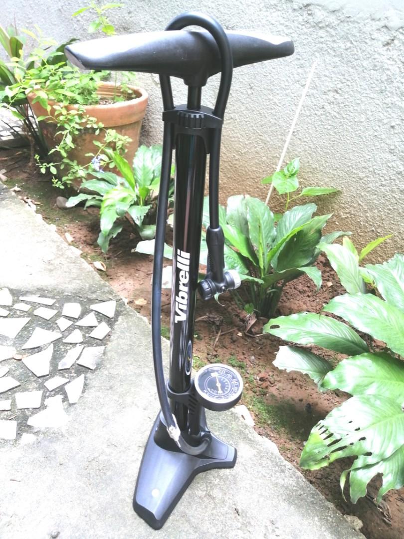 vibrelli bike floor pump with gauge