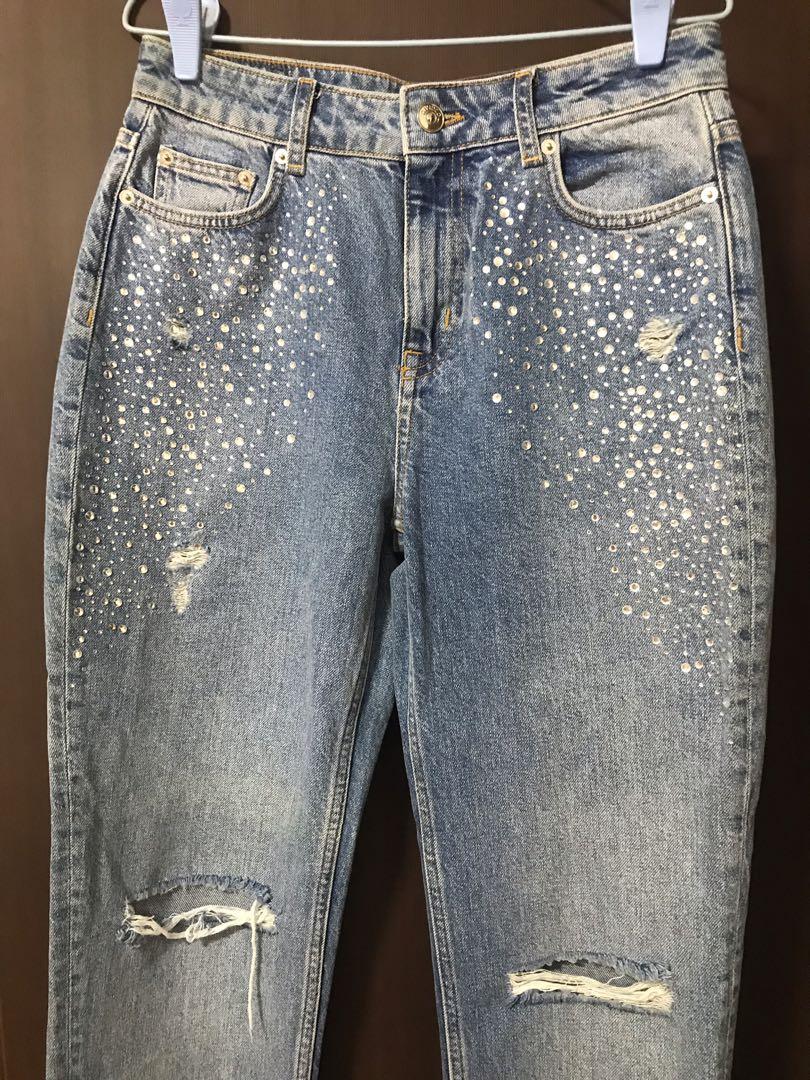 h&m studded jeans
