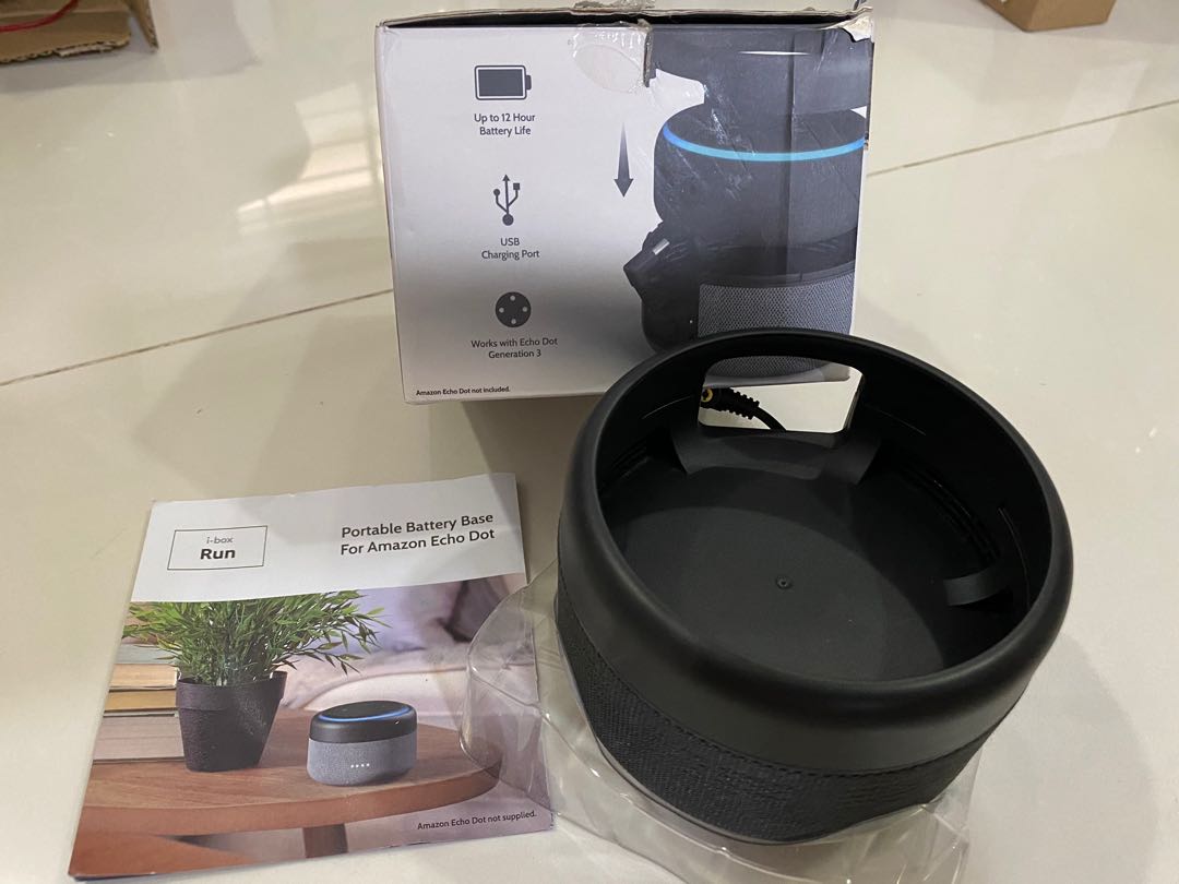 IBOX RUN Portable battery base Amazon Echo dot TV Home