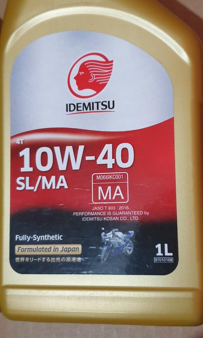 IDEMITSU engine oil 10W40 SL/MA Fully Synthetic 100 Original Made in