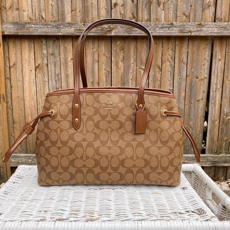 Coach sales drawstring carryall