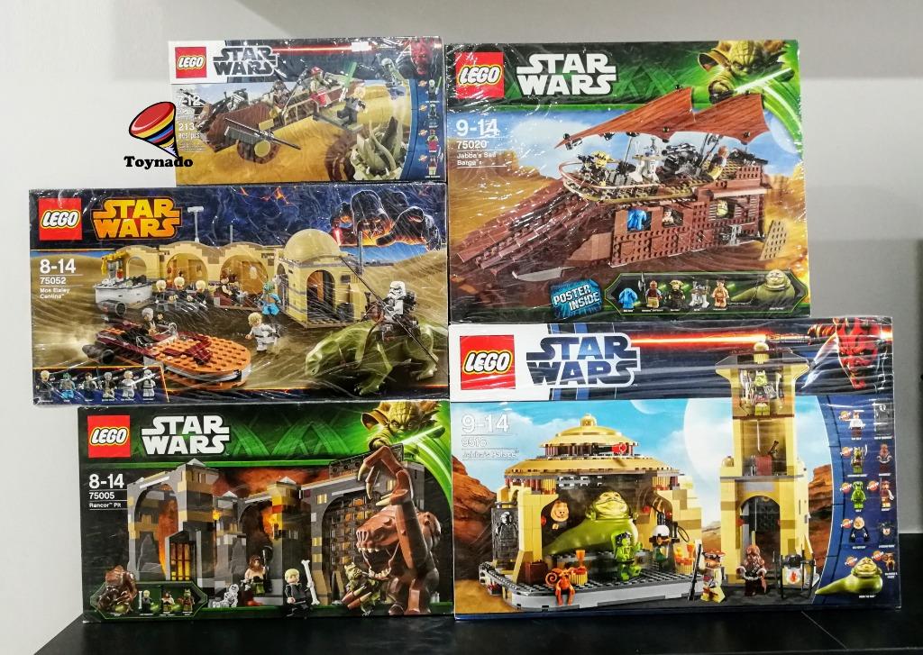 Lego Star Wars 9496 9516 75005 75020 75052 Desert Skiff Jabba S Palace Rancor Pit Jabba S Sail Barge Mos Eisley Cantina Toys Games Blocks Building Toys On Carousell