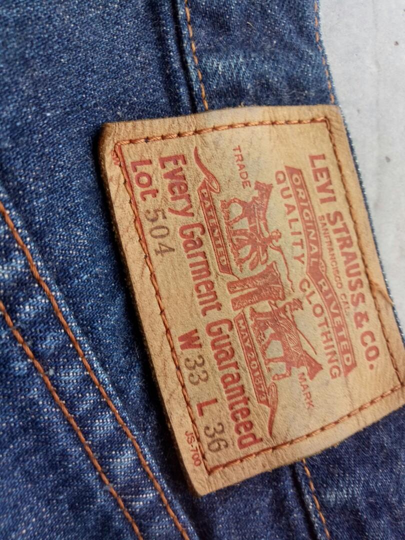 Levis Strauss Co Lot 504 J22 Selvedge Denim Men s Fashion