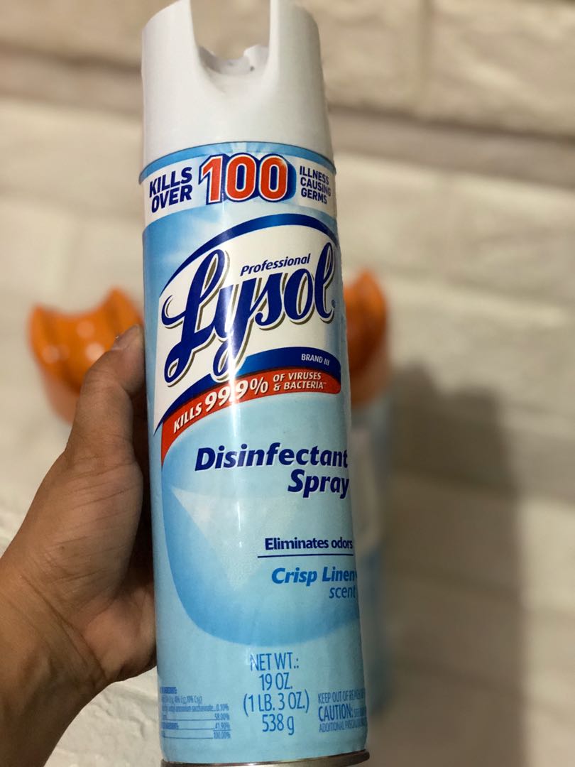 LYSOL disinfectant spray, Beauty & Personal Care, Sanitizers
