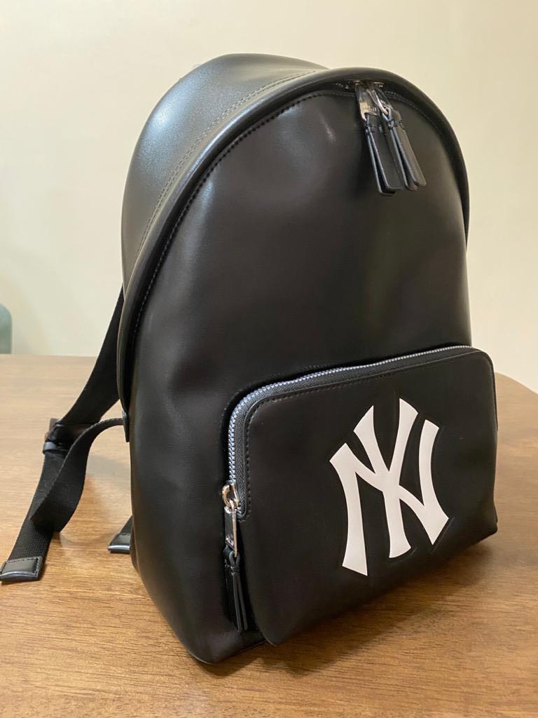 Balo MLB Classic Monogram Jacquard Mini Backpack New York Yankees Màu be   Caos Store