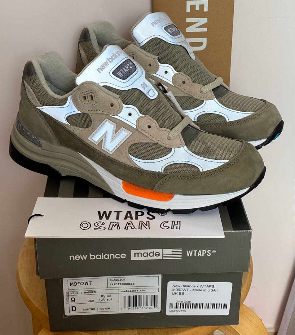 New Balance X Wtaps M992WT 992WT US9 992, 男裝, 鞋, 波鞋- Carousell