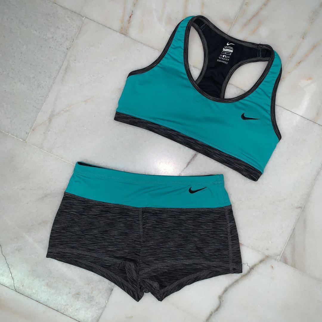 Nike bra and shorts set