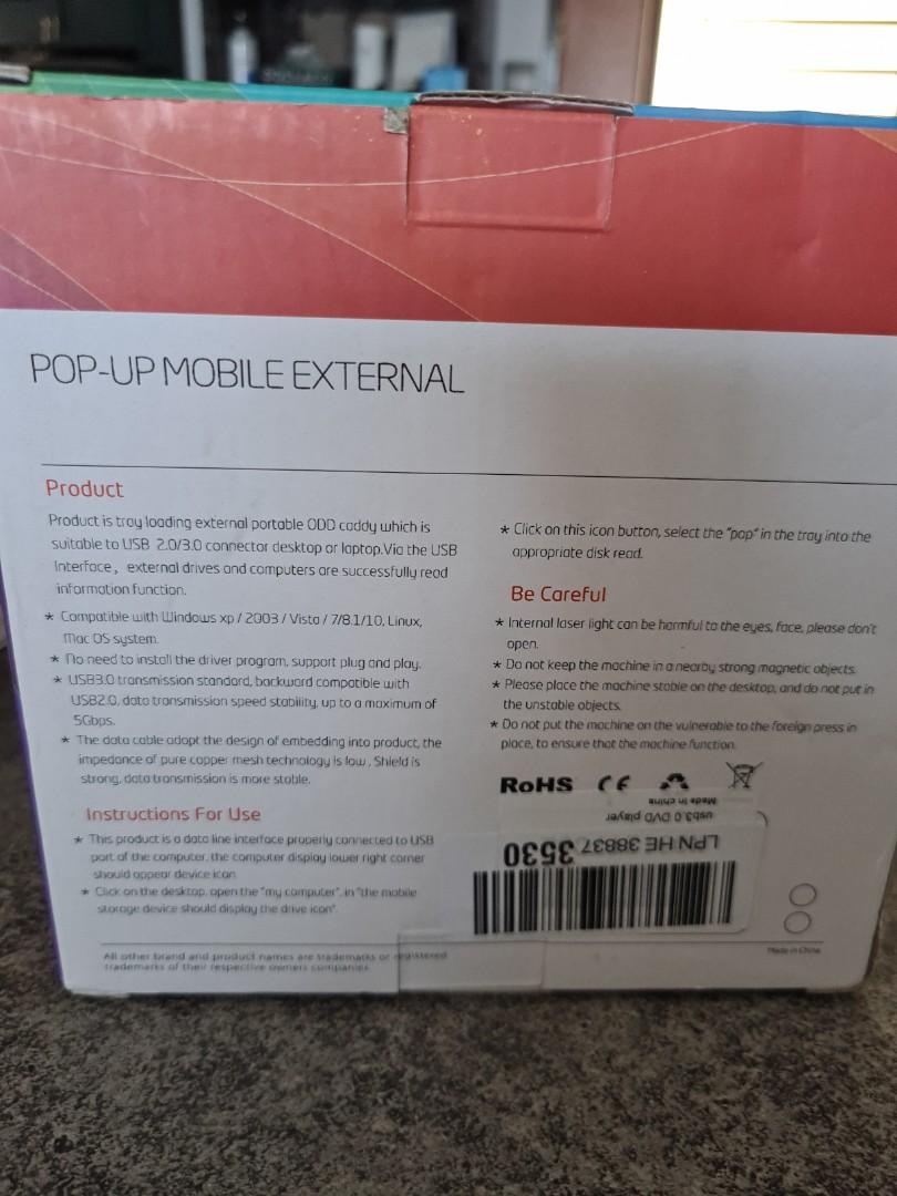 POP-UP MOBILE EXTERNAL 3.0, Computers & Tech, Parts & Accessories, Hard ...