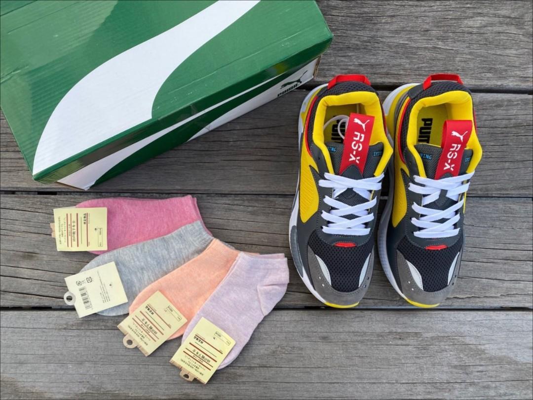 PUMA RSX GREY YELLOW Men s Fashion Footwear Sneakers on Carousell