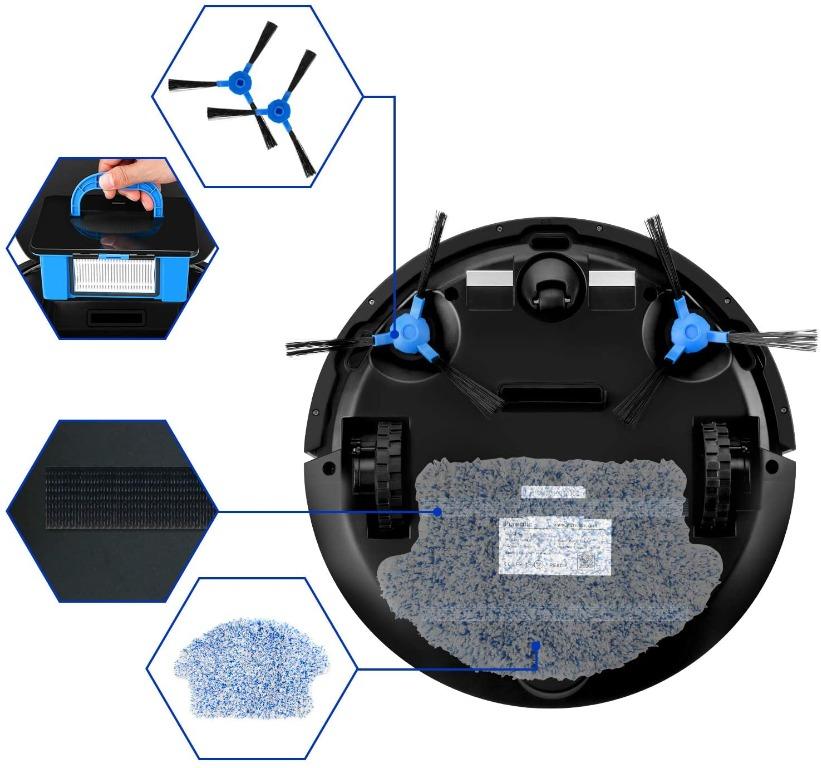 Pureatic V2S Robot Vacuum Cleaner with Smart Mapping, Dual Remote and