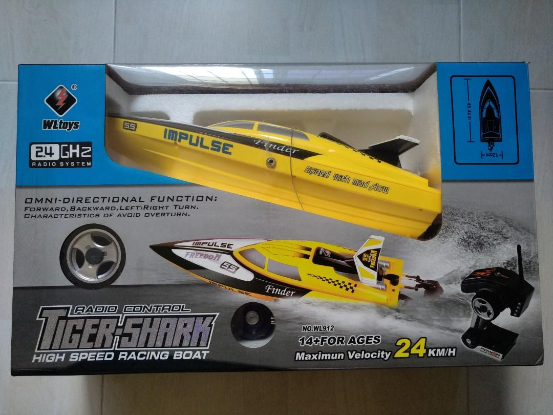 RC TIGER SHARK high speed racing boat Hobbies Toys Toys