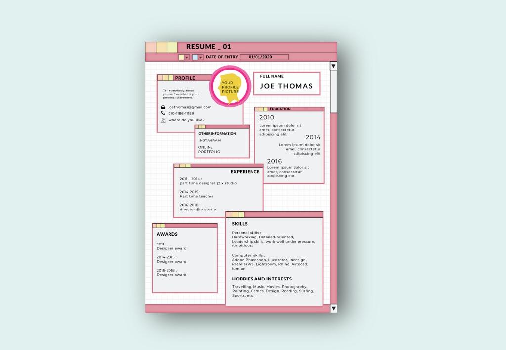 Resume Template Printable Editable Resume Unique Cv Template