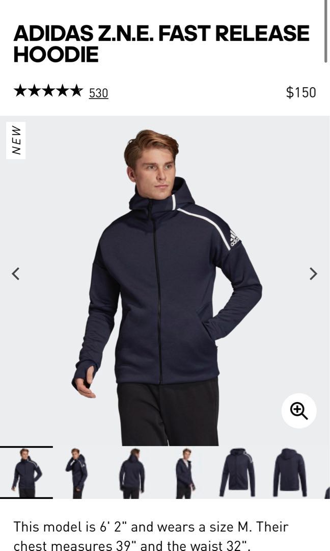 SALE Adidas ZNE HOODIE Men s Fashion Tops Sets Hoodies on Carousell
