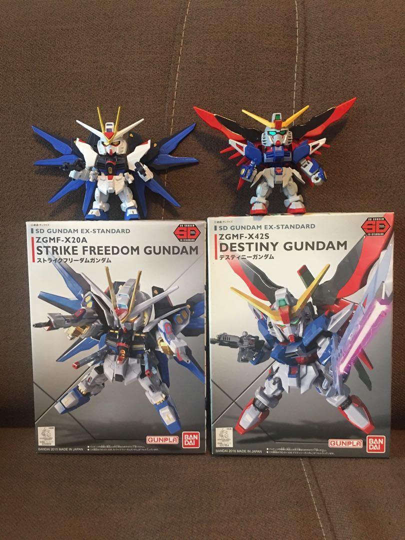 Zten1 Sd Strike Freedom And Destiny Gundam Hobbies Toys Toys Games On Carousell