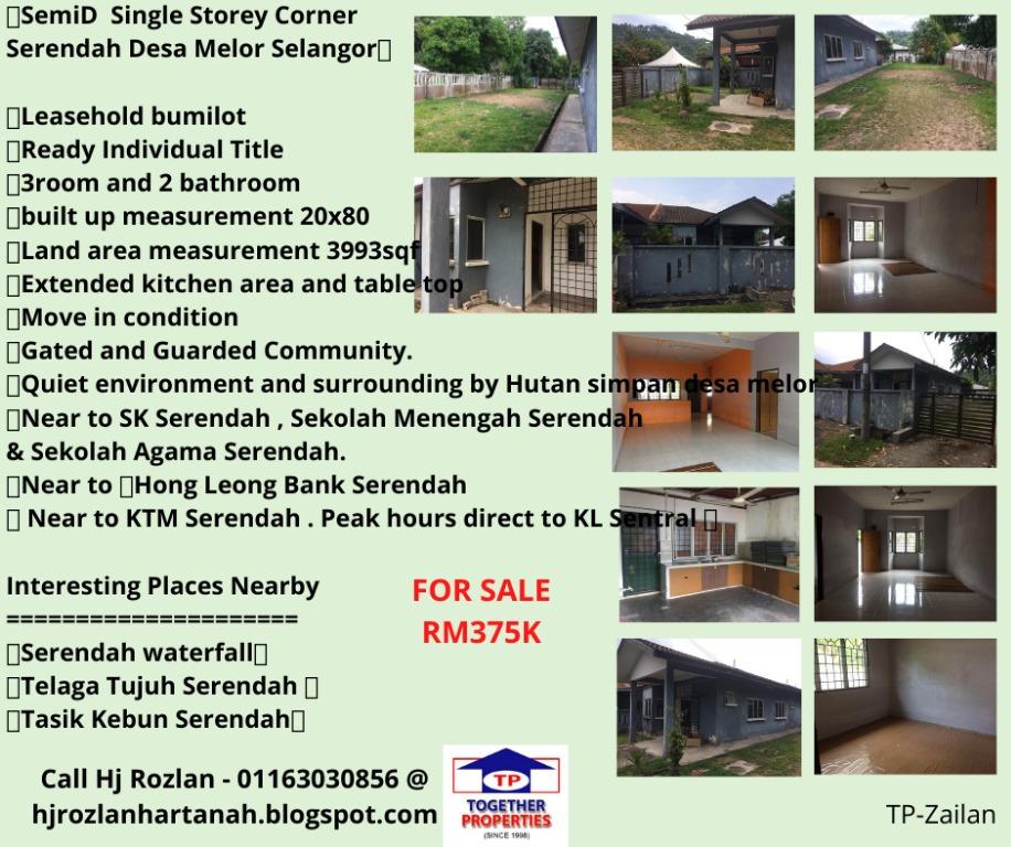 Semid Single Storey Corner Serendah Desa Melor Property For Sale On Carousell