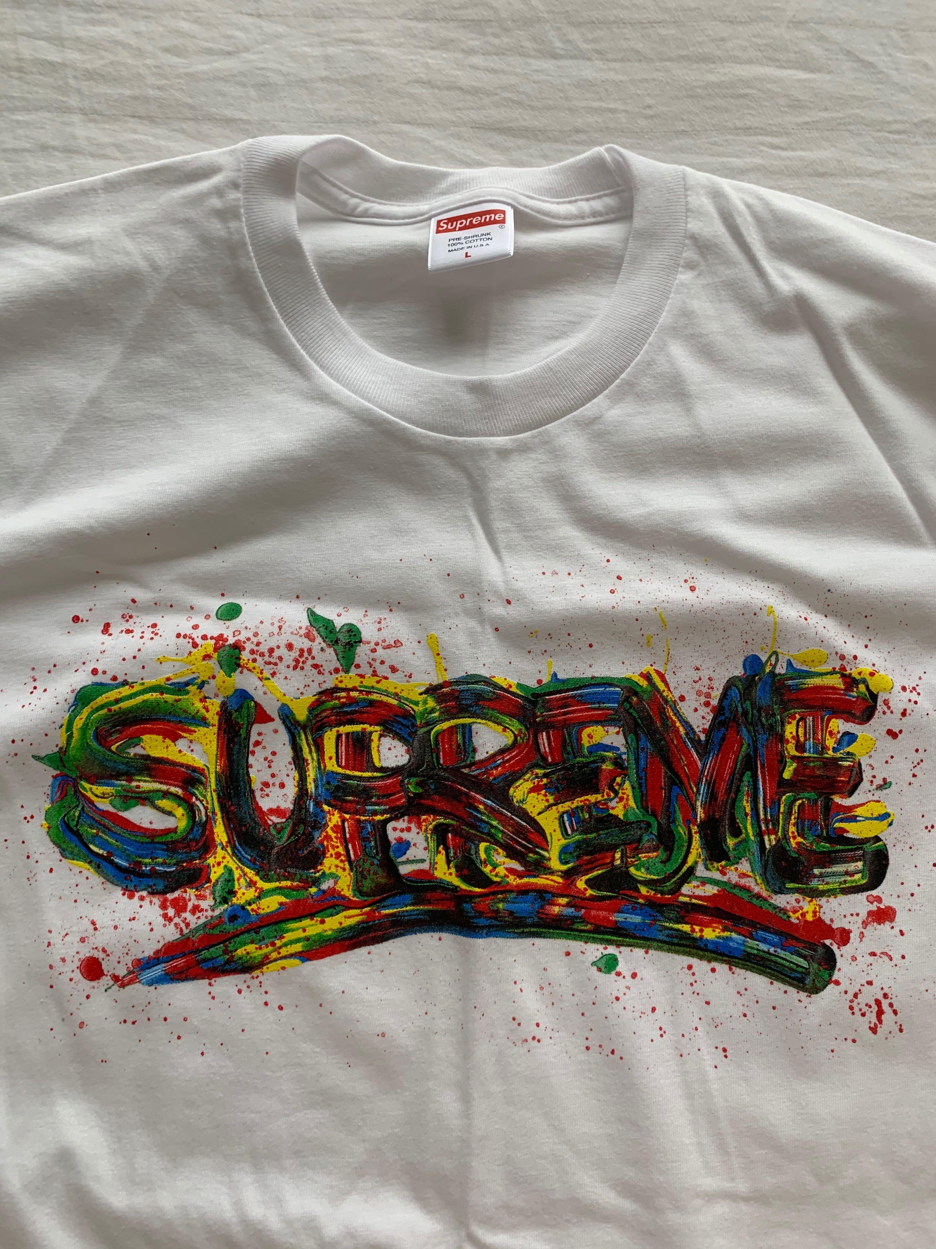 Supreme spray paint tee sale