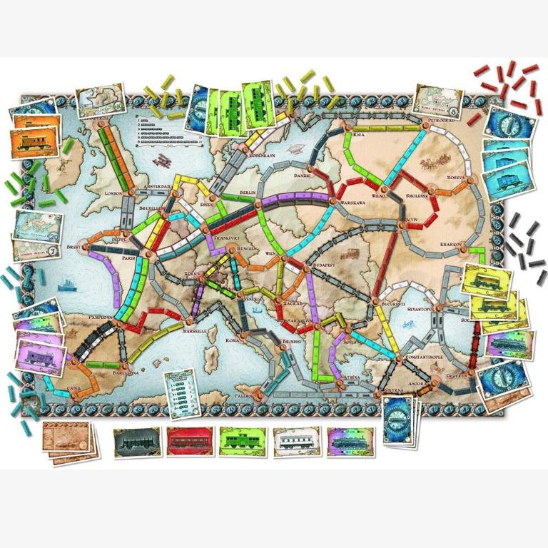 Ticket To Ride Board Game Europe Version Toys Games Board Games Cards On Carousell