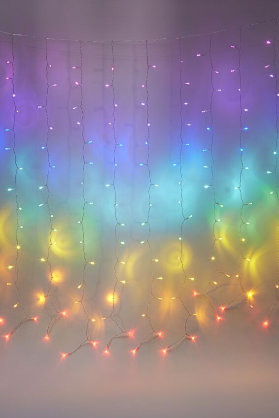 Typo Rainbow Cascading Fairy Lights