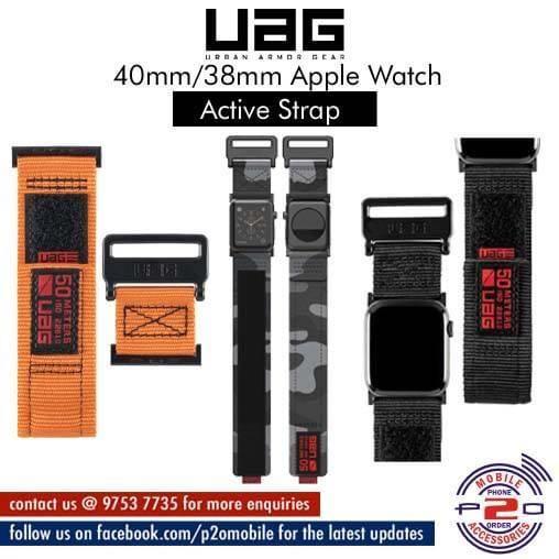 UAG Active Strap 40mm / 38mm for Apple Watch (Category: Watches) located in Singapore. Submitted by p2omobile (Listing ID 1004898290, Image 1). Description: UAG Active Strap 40mm / 38mm for Apple Watch Colour Black (avail), Orange (avail), Camo Midnight (avail) Show Carousell Price: $ 49.00 Usual Price: $ 99.00 Show us your LIKE Page upon purchase! Features: Built for the rugged adventurer, the Active Band is designed to be one of the strongest A