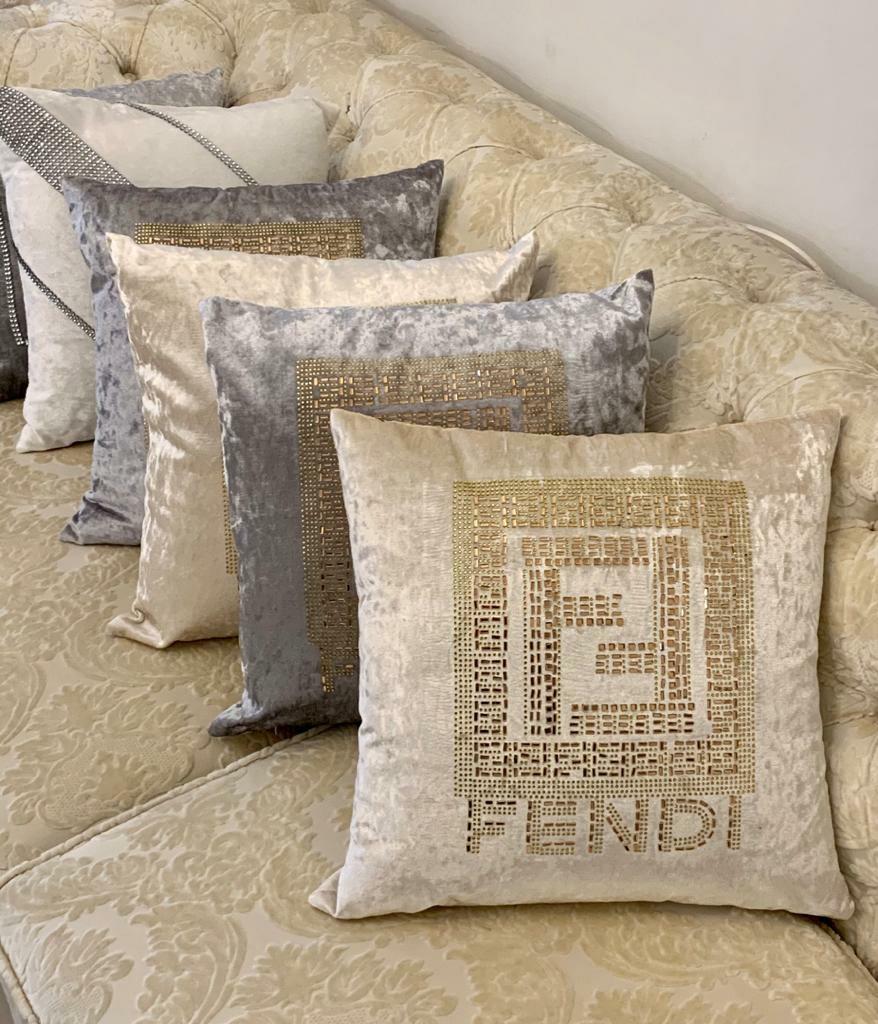 Velvet Branded Cushion Cover Furniture Home Living Home Decor