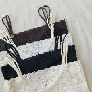 Vintage 90s Lacey See-Through Double Strap Camisoles