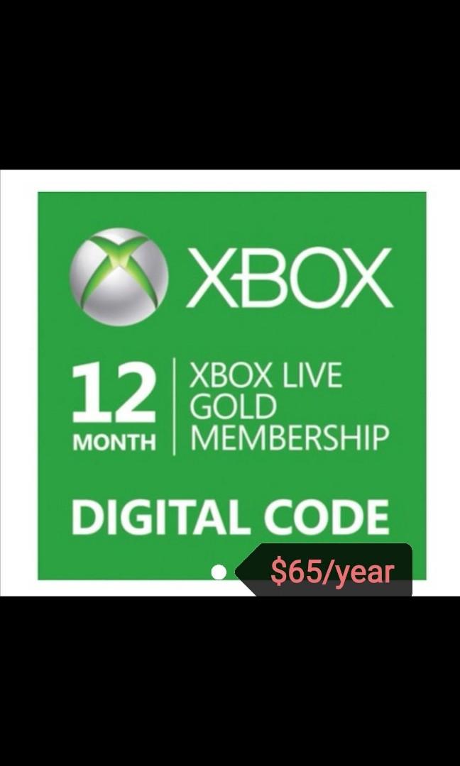 Xbox live gold 12 month membership digital code top