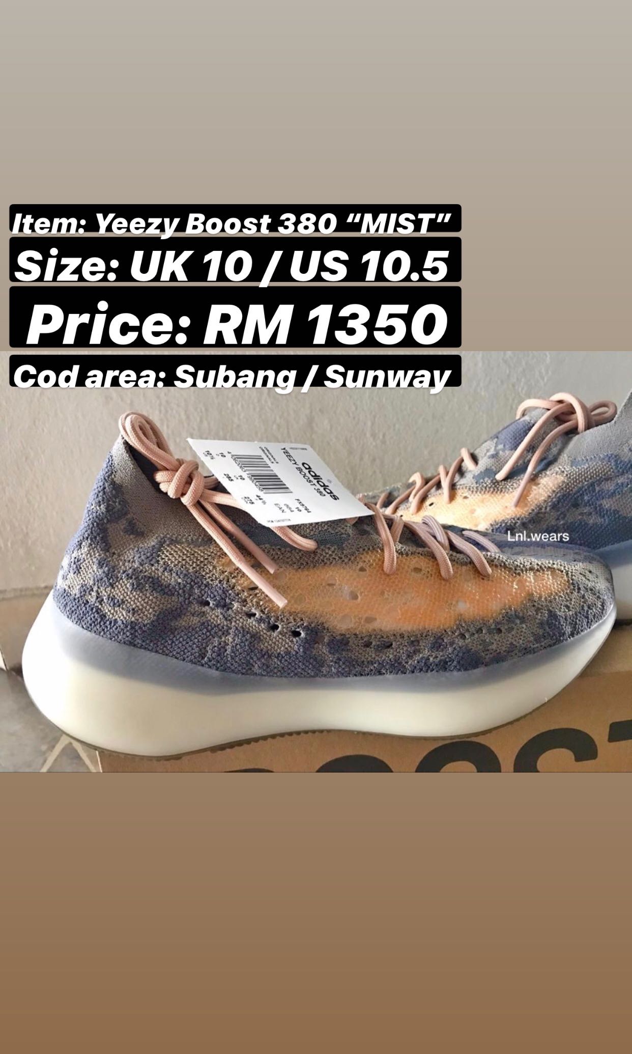 Yeezy 380 v2 on sale tephra on feet